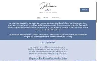 Delphinium Speech and Language Services LLC website