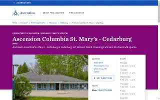 Ascension Columbia St. Mary's - Cedarburg website