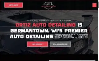Ortiz Auto Detailing and Ceramic Coatings of Cedarburg website