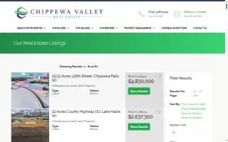Chippewa Valley Real Estate of Chippewa Falls website