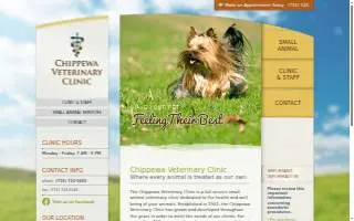 Chippewa Veterinary Clinic SC website