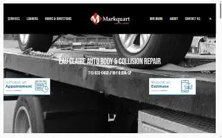 Markquart Auto Body website