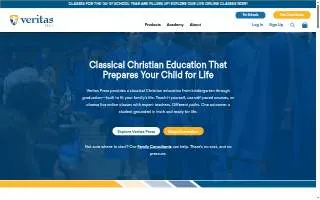Veritas Classical Academy of Aberdeen website