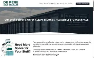 DE Pere Self Storage LLC website