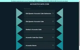 Acoustic Café website