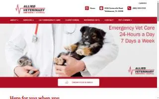 Allied Veterinary Emergency & Referral of Eau Claire website