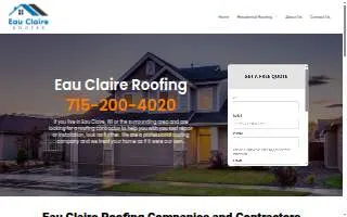 Eau Claire Roofer website