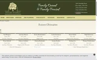 Hulke Family Funeral Home & Cremation Services website