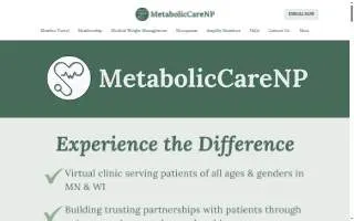 MetabolicCareNP website
