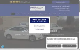 Pro Valley Auto Glass website