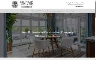 Sandvig Construction website