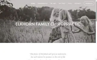 Elkhorn Family Chiropractic website