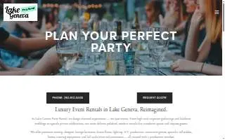 Lake Geneva Party Rental website