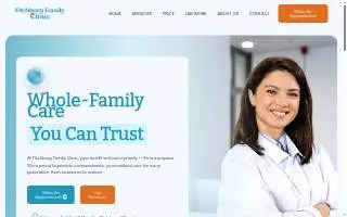 Fitchburg Family Clinic website
