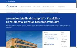 Ascension Medical Group WI - Franklin - Cardiology & Cardiac Electrophysiology website