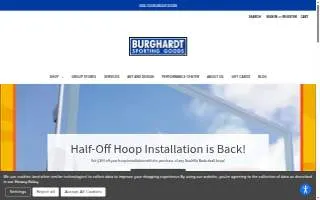 Burghardt Sporting Goods website