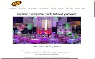 Exciting Events, Inc. website