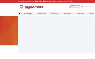 Signarama Franklin website