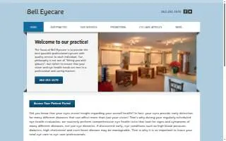 Bell Eyecare website