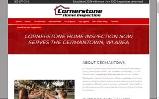 Cornerstone Home Inspection of Germantown website