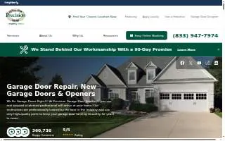 Precision Overhead Garage Door of Germantown website
