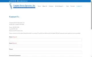 Computer Service Specialists website