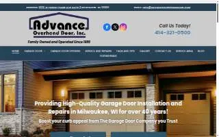 Advance Overhead Door Inc of Greendale website
