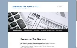 Gamache Tax Services LLC website