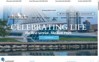 Max A. Sass & Sons Funeral and Cremation Service of Greendale website