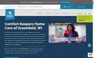 Comfort Keepers Home Care of Greenfield website