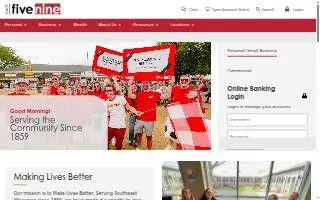 Bank Five Nine of Hartford website