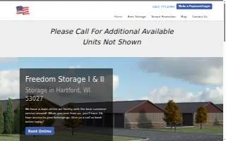 Freedom Storage website