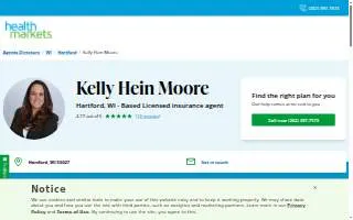 HealthMarkets Insurance - Kelly Michelle Hein Moore website