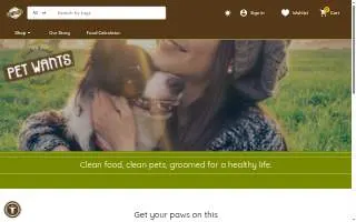 Pet Wants Green Bay website