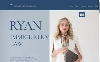 Ryan Immigration Law of Howard website