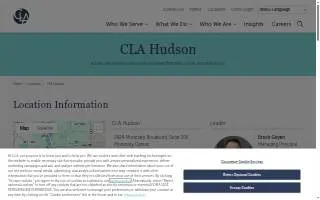 CLA (CliftonLarsonAllen) of Hudson website