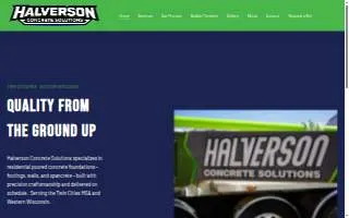 Halverson Concrete website
