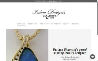 Inlow Designs Jewelers website