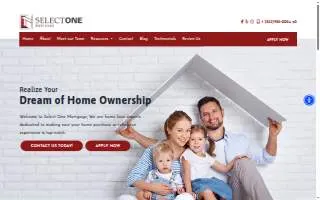 Select One Mortgage website