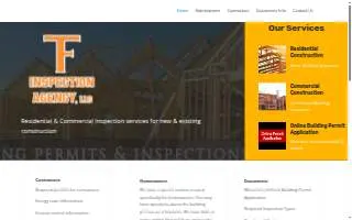 TF Inspection Agency of Hudson website