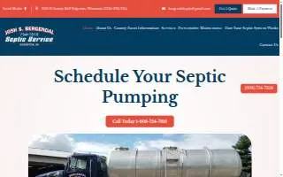 Bergendal Septic Service LLC of Janesville website