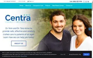 Centra Family Chiropractic website