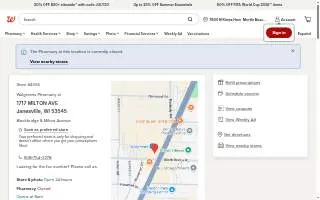 Walgreens Pharmacy of Janesville website