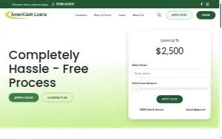 AmeriCash Loans - Kenosha website