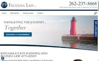 Frozena Law LLC website