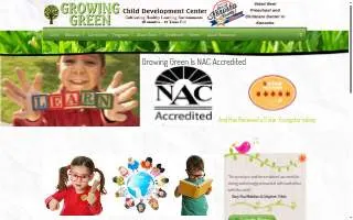 Growing Green Child Development Center website