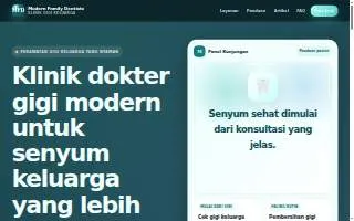 Modern Family Dentists website