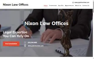 Nixon Law Offices of Kenosha website