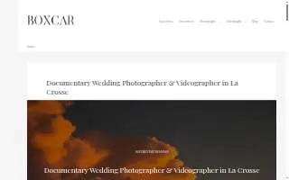 Boxcar Photography website