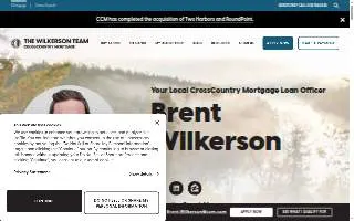 Brent Wilkerson at CrossCountry Mortgage website